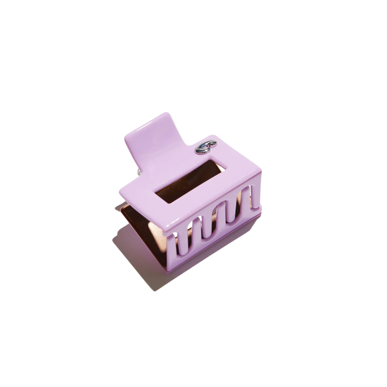 Midi Box Claw in Lilac/Brown