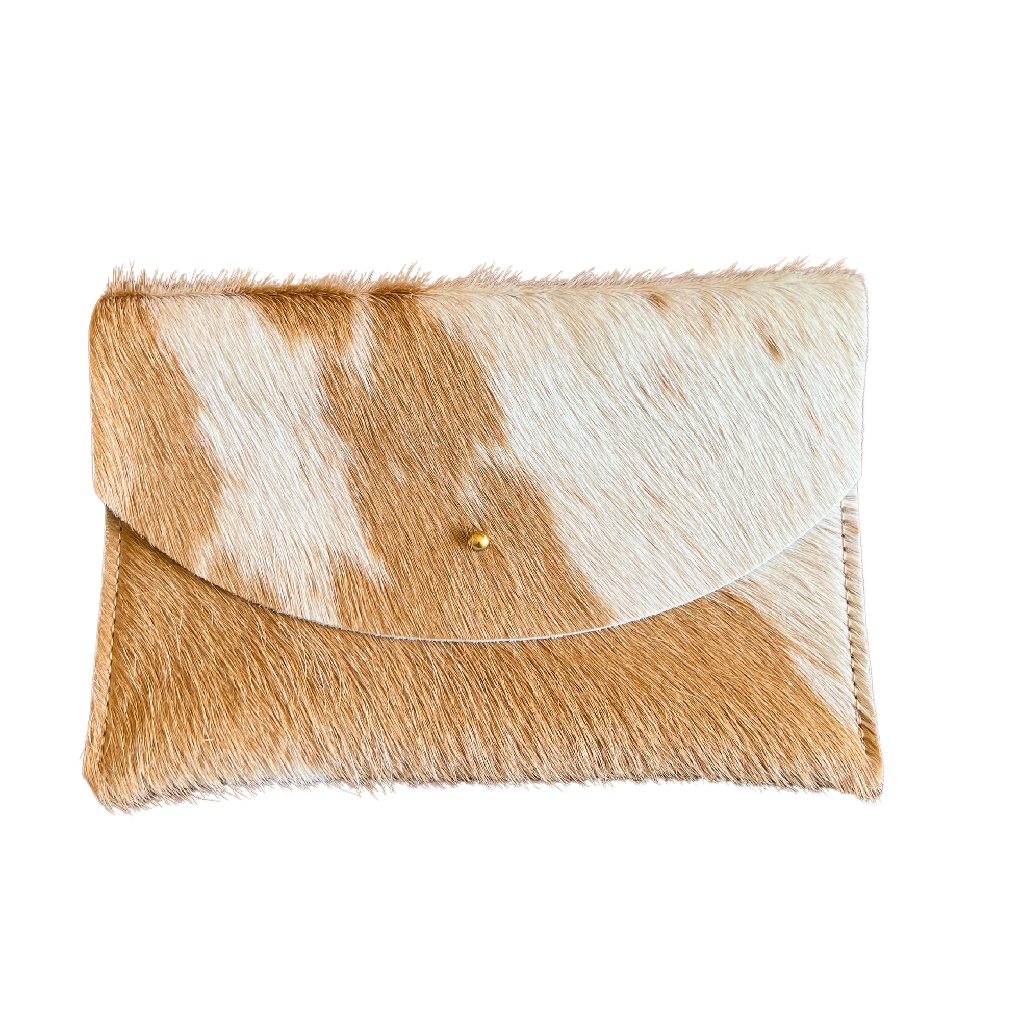 Caramel Speckled Hair on Hide Envelope Pouch