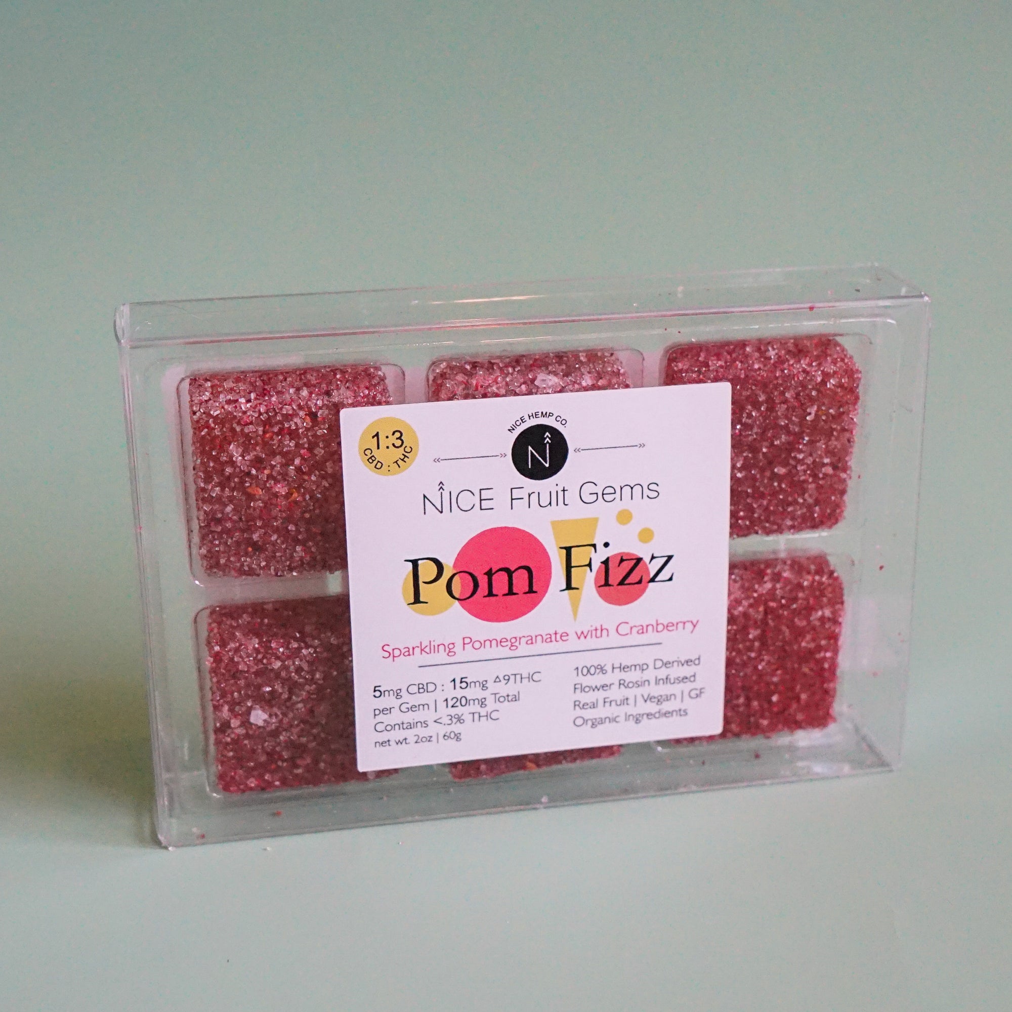 Pom Fizz Cranberry & Pomegranate Gummies (THC & CBD)