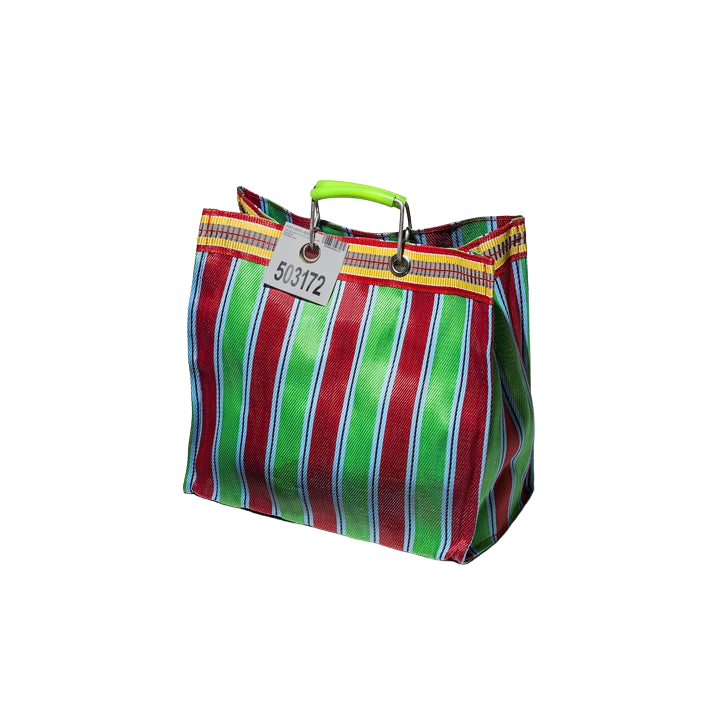 Recycled Plastic Stripe Bag