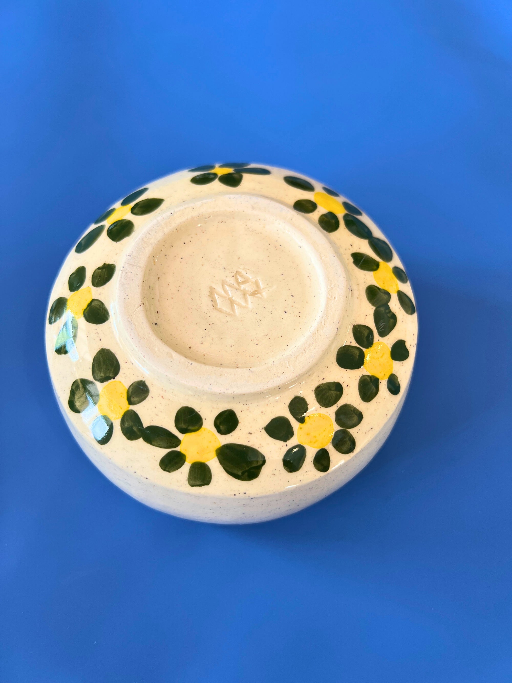 Green & Yellow Flower Bowl