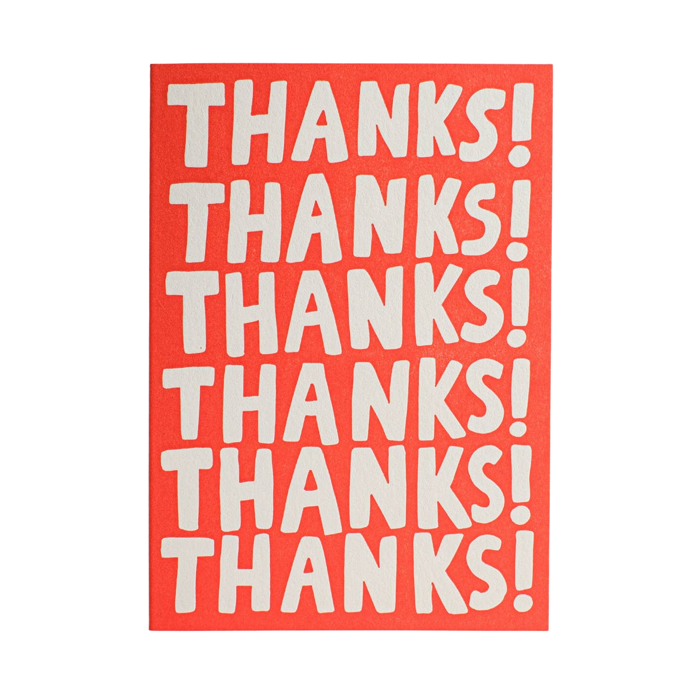 Many Thanks Letterpress Greeting Card