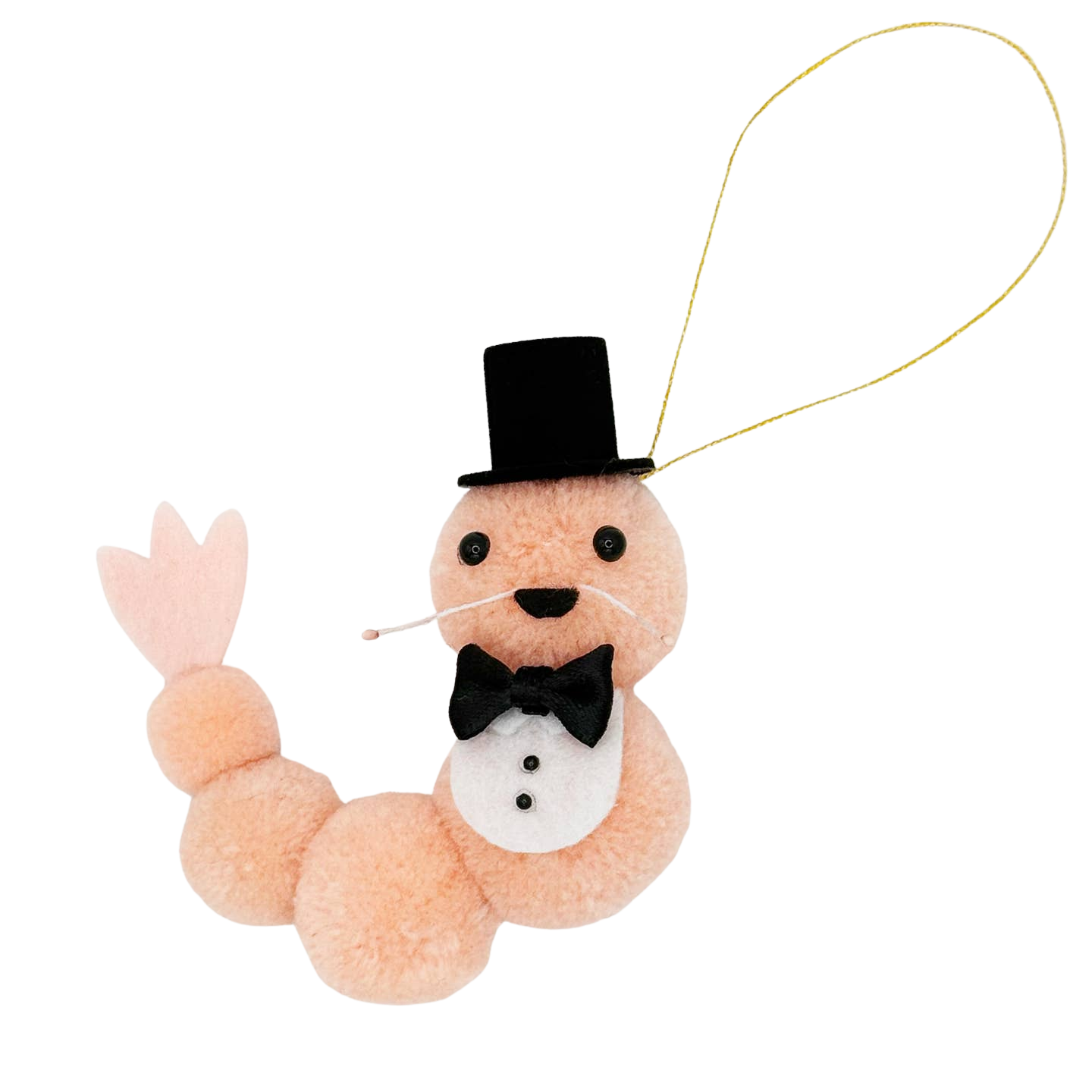 Fancy Shrimp Pom Pom Ornament
