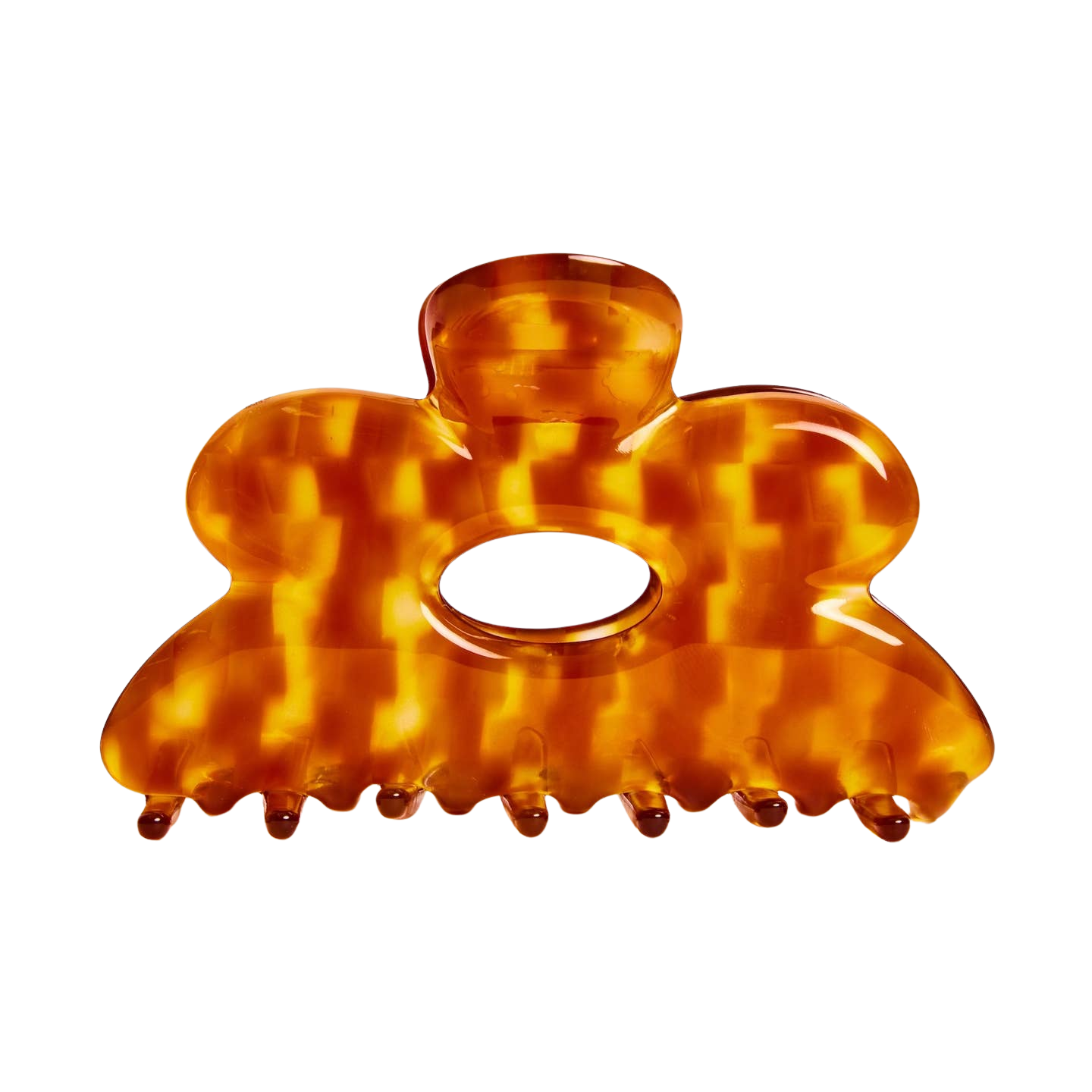 Flower Claw in Honey Check