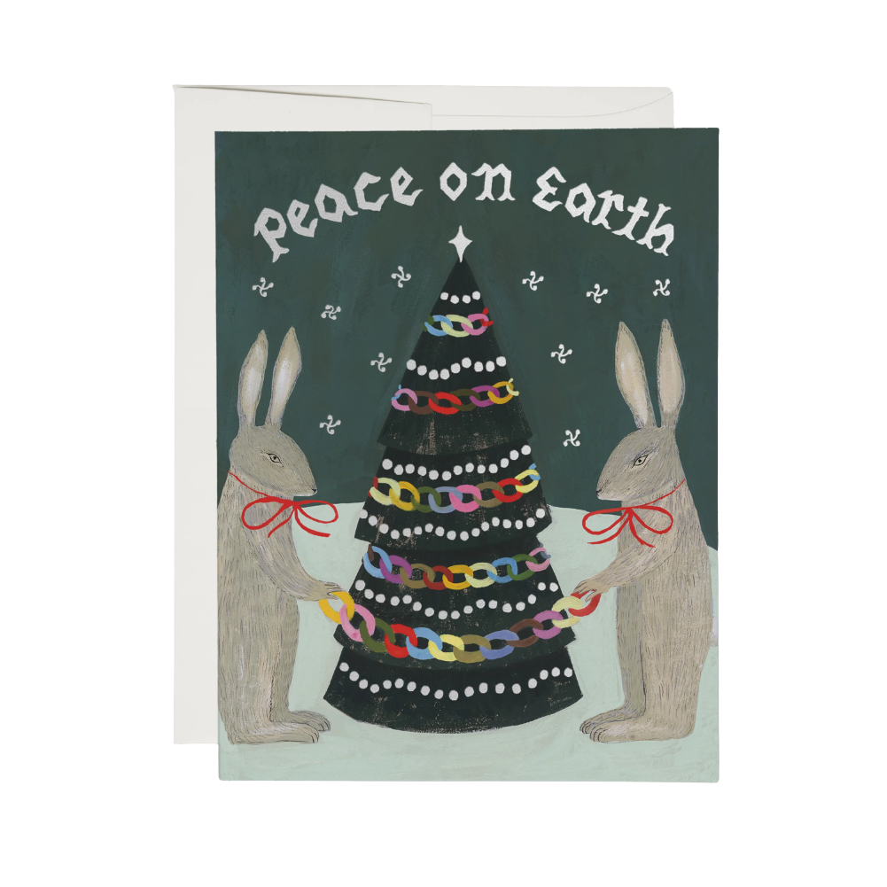 Peace Rabbits Greeting Card