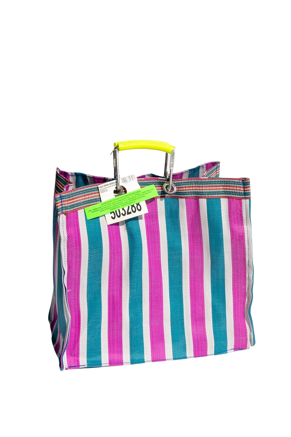 Recycled Plastic Stripe Bag