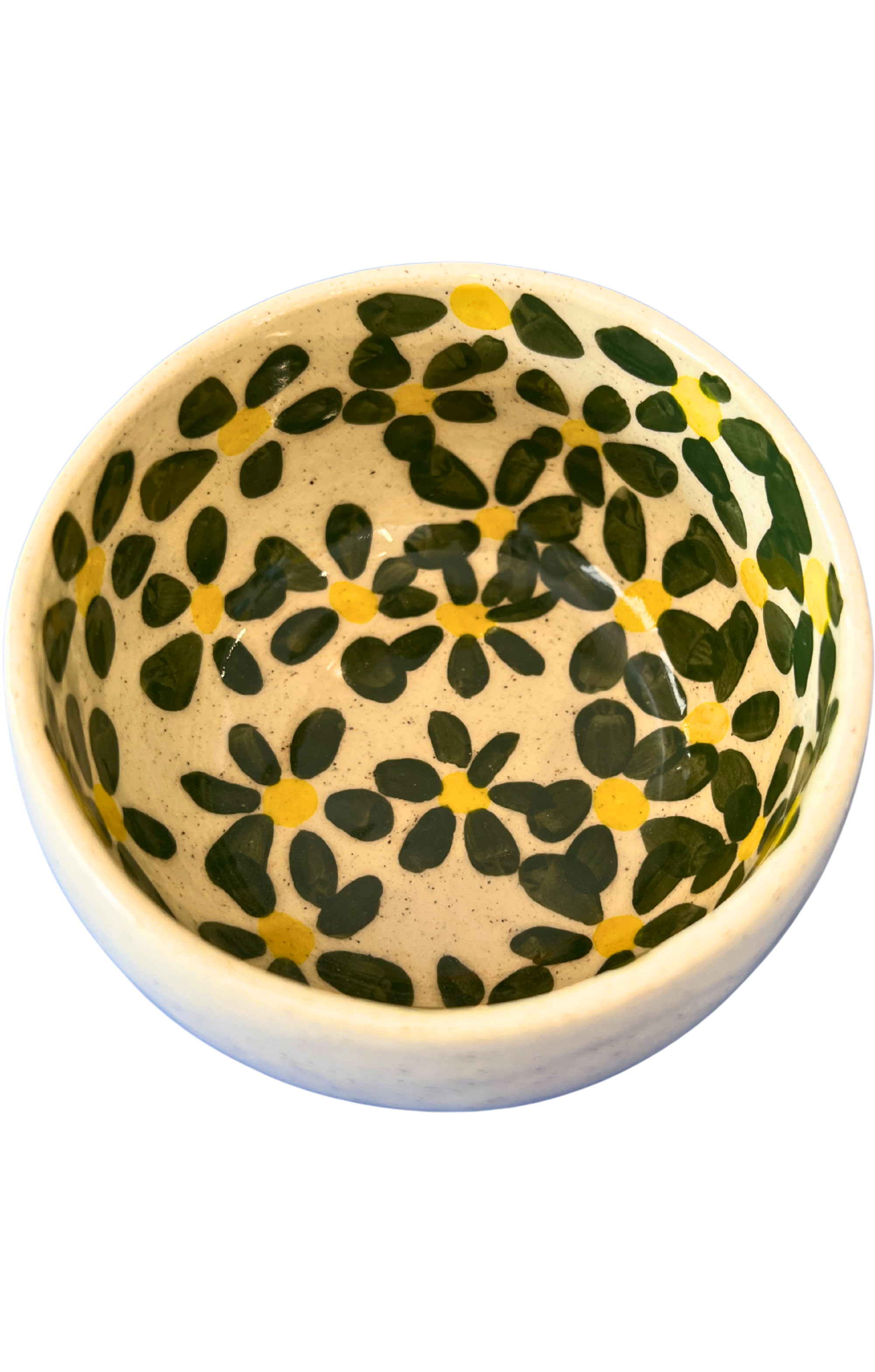 Green & Yellow Flower Bowl