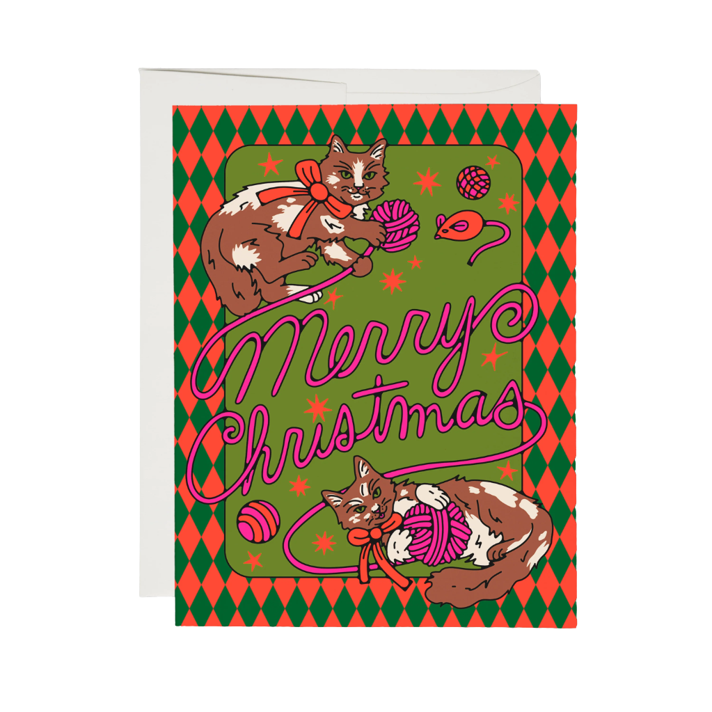 Christmas Kittens Greeting Card