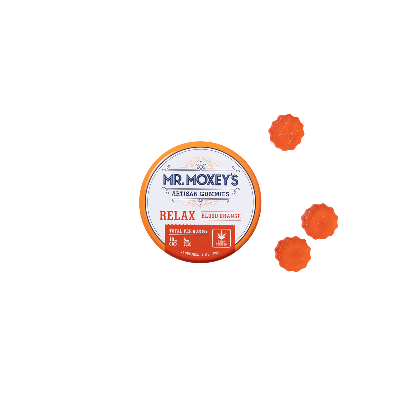Relax Blood Orange THC Gummies