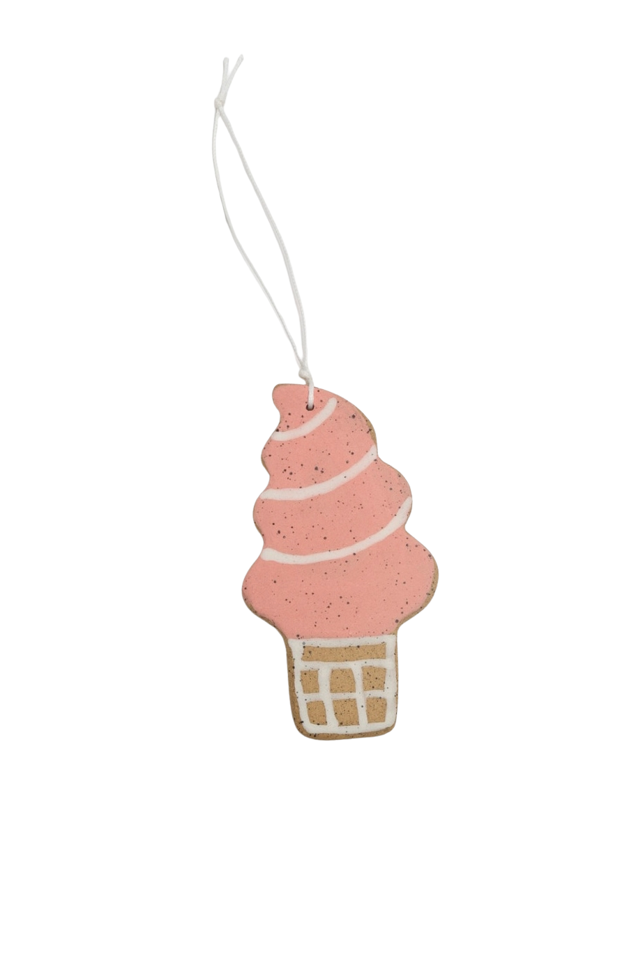 Ceramic Ice Cream Cone Ornament