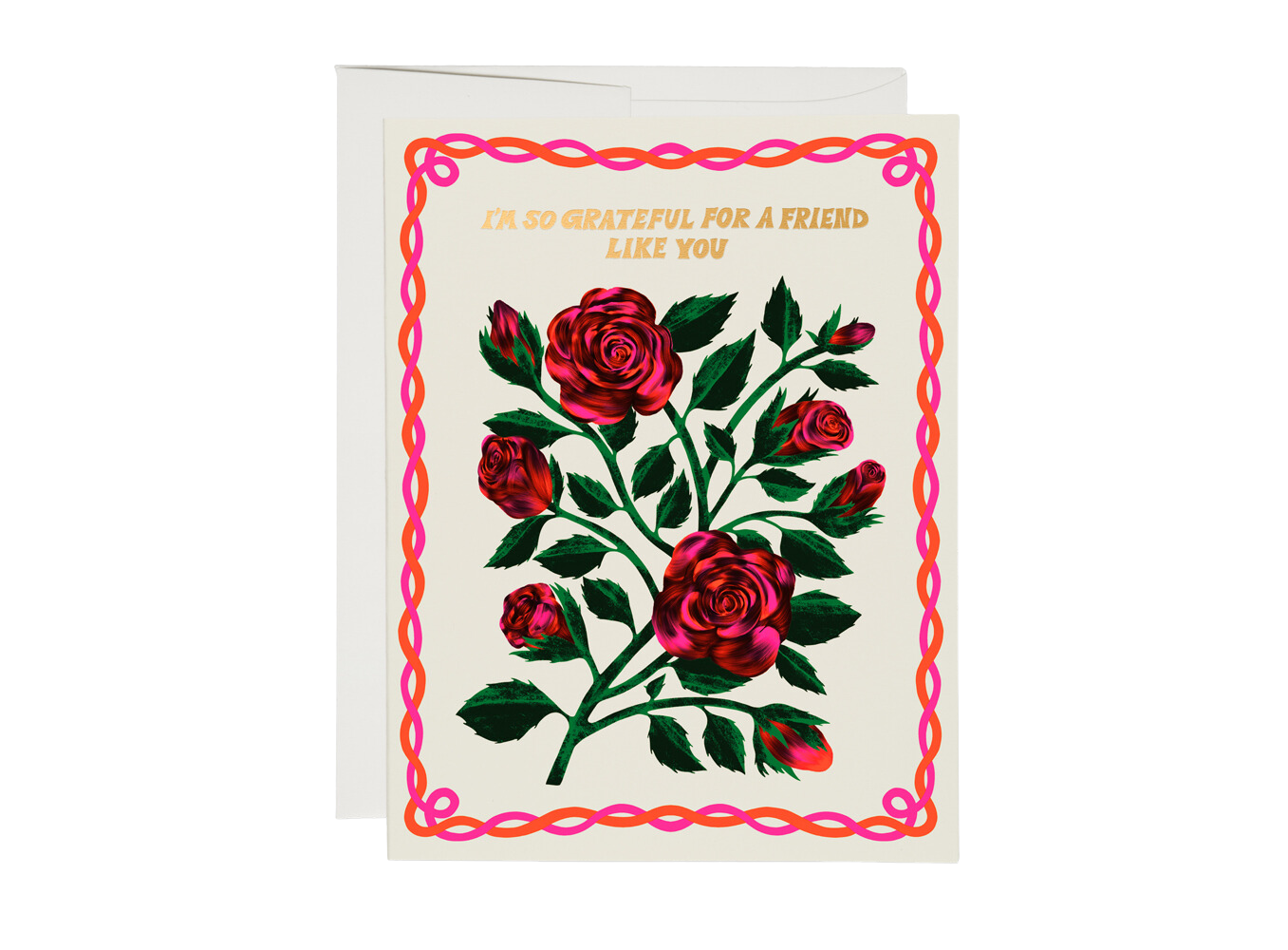 Grateful Rose Friendship Card