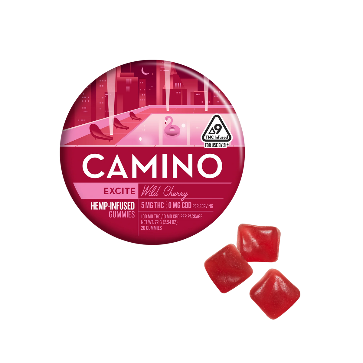 Wild Cherry Excite 5mg THC Gummies