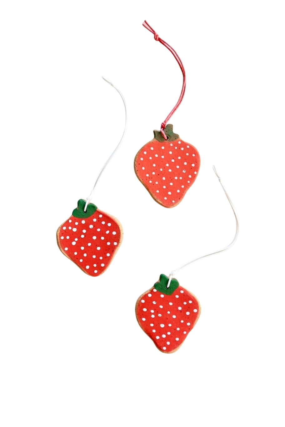 Ceramic Strawberry Ornament