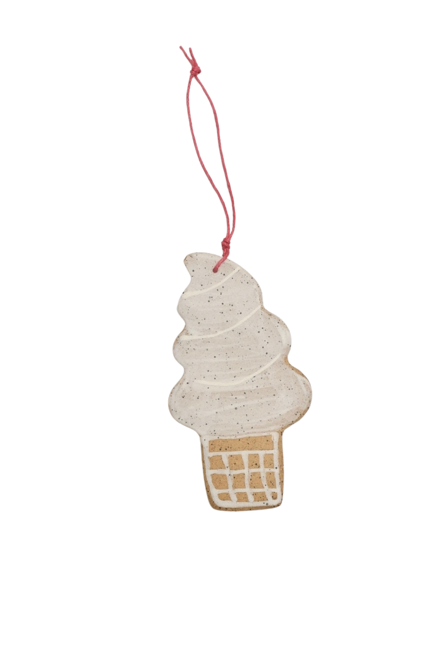 Ceramic Ice Cream Cone Ornament