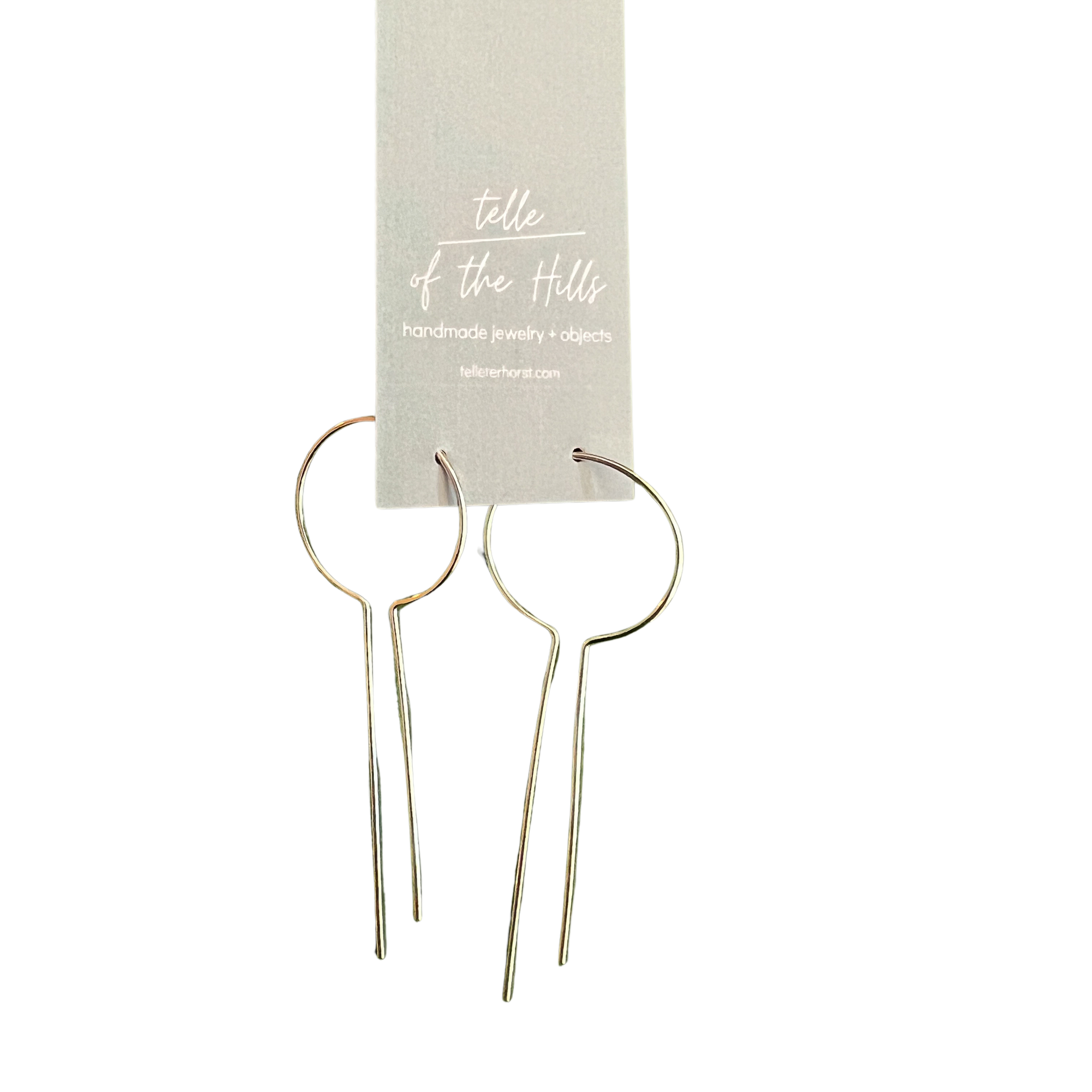 Large Sterling Silver Moonbeam Threader Earrings