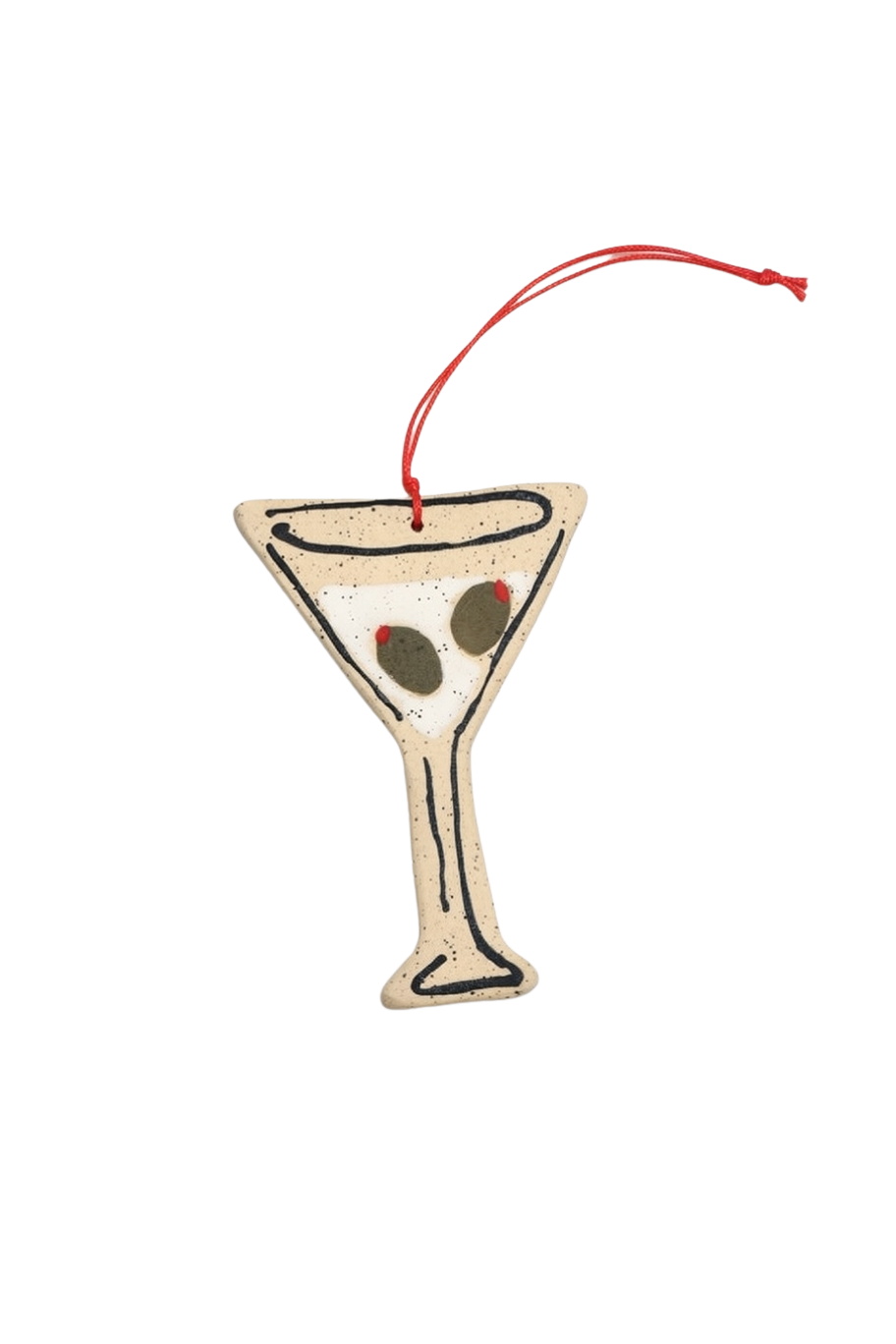 Ceramic Martini Ornament