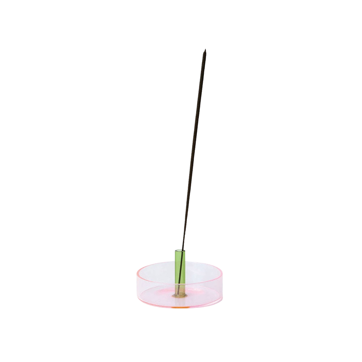 Glass Incense Holder in Pink & Green