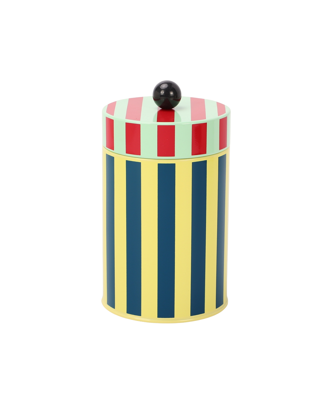 Tall Striped Canister