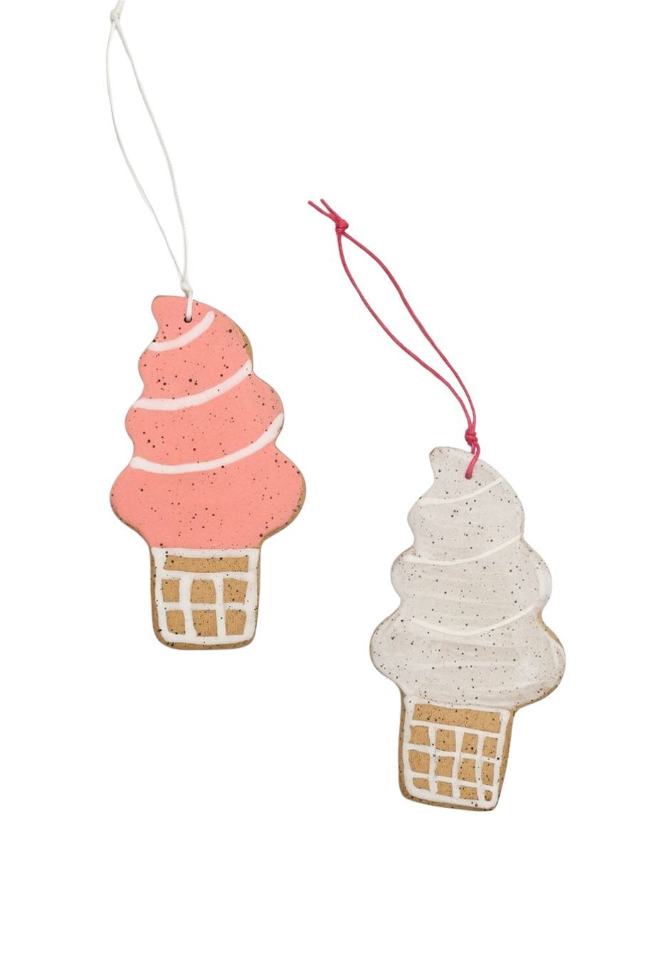 Ceramic Ice Cream Cone Ornament