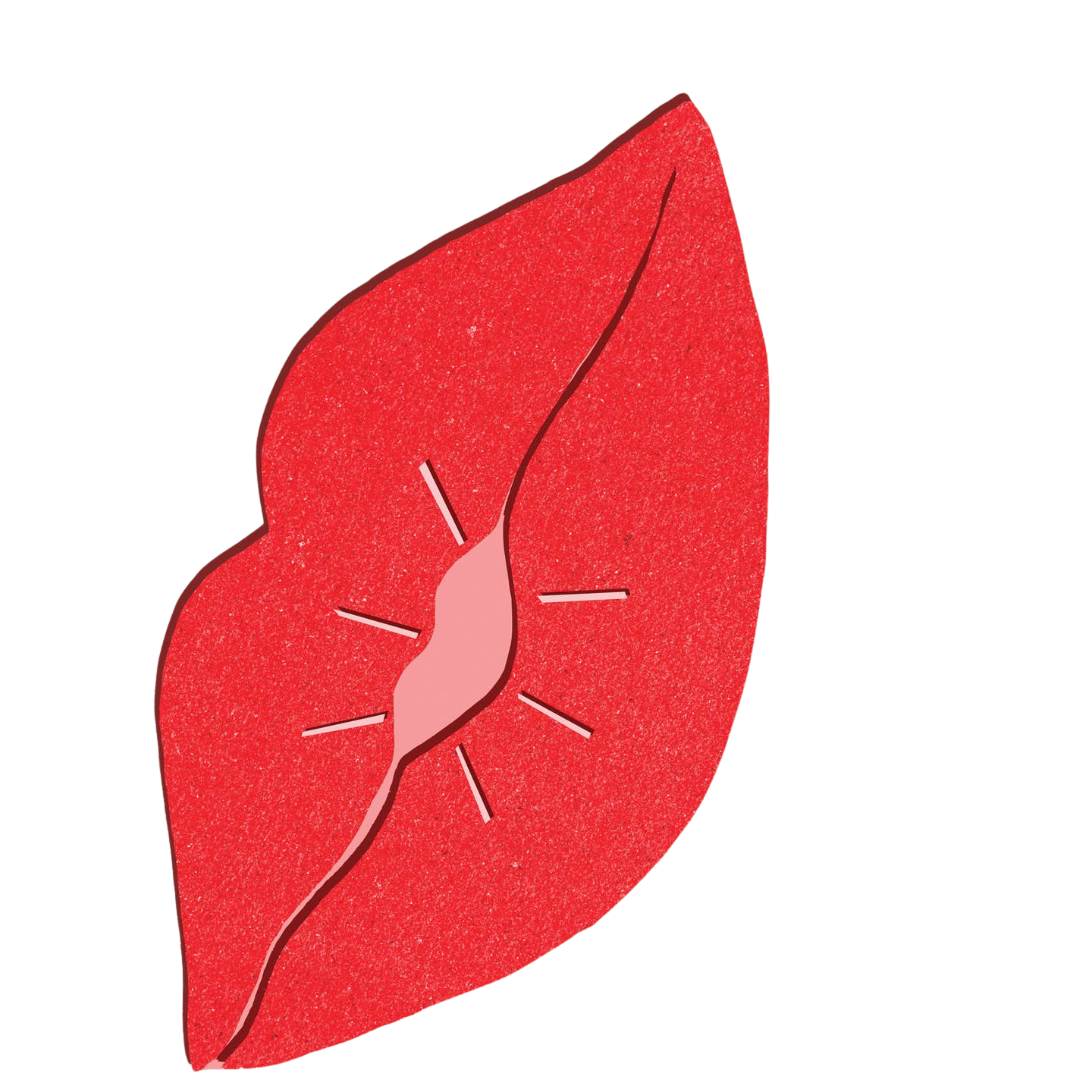 Bisous Lips Greeting Card