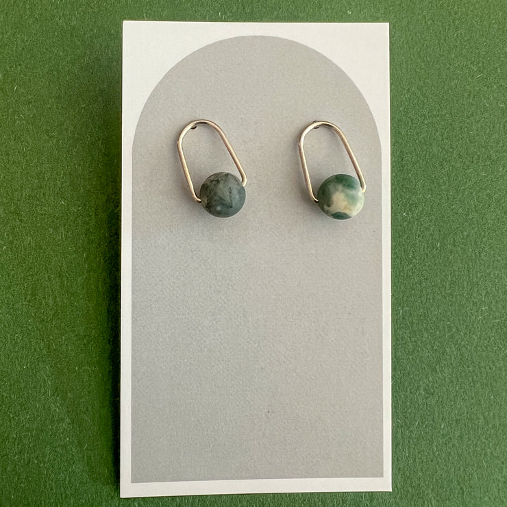 of the hills - Moss Agate Cove Studs