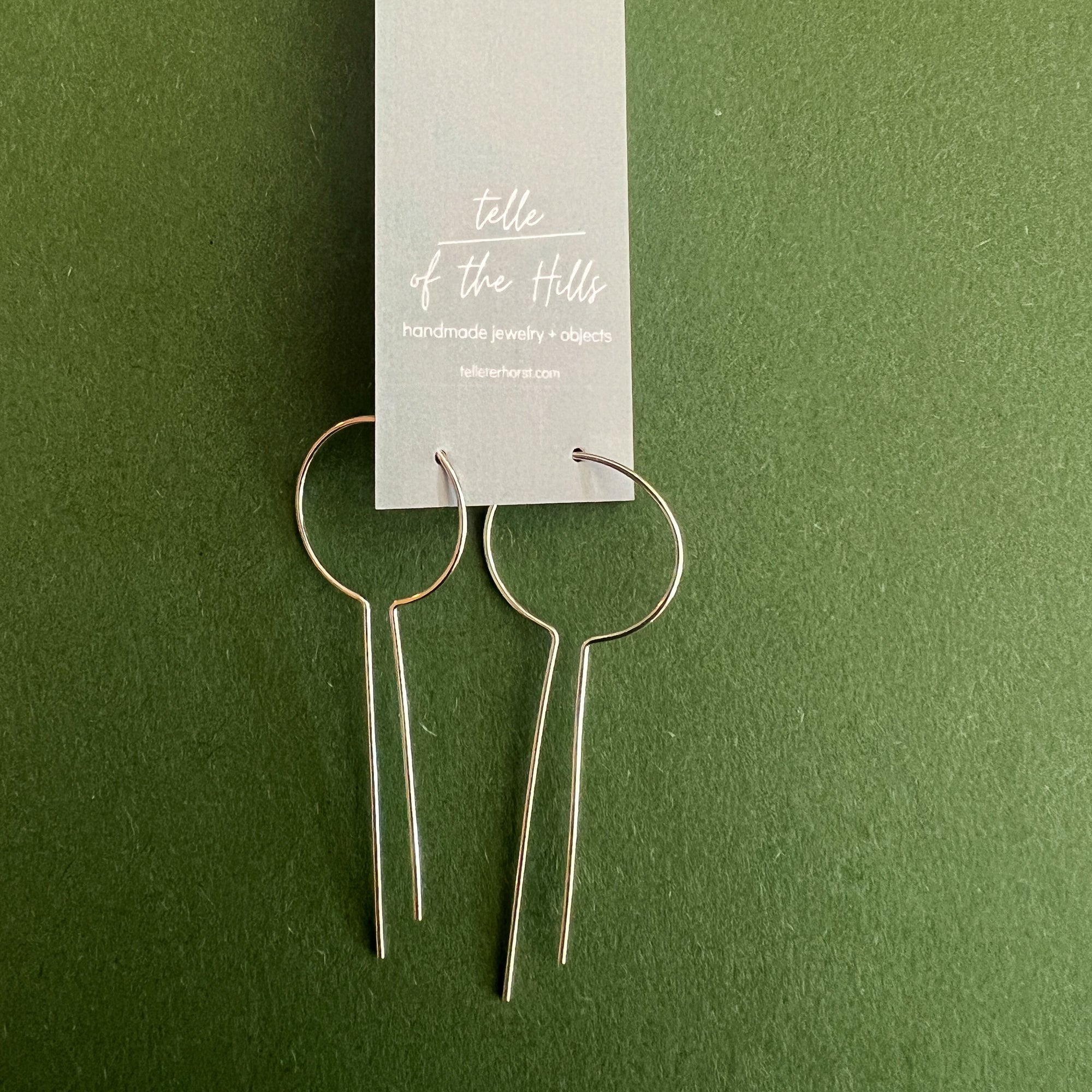 Large Sterling Silver Moonbeam Threader Earrings