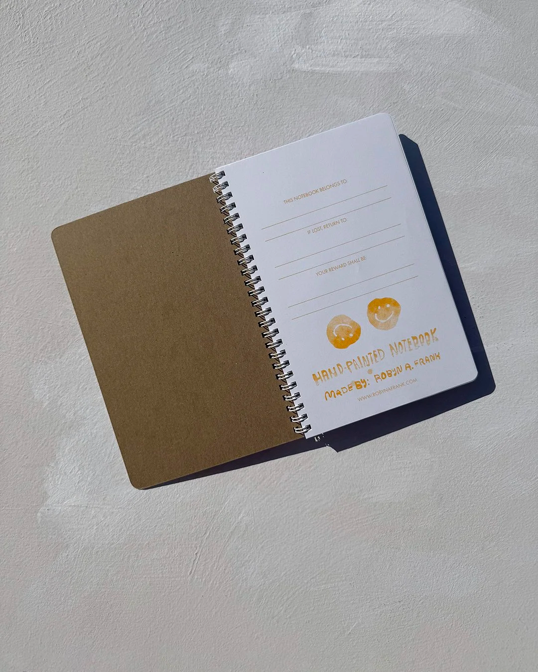 Hand Painted Notebook in High Noon