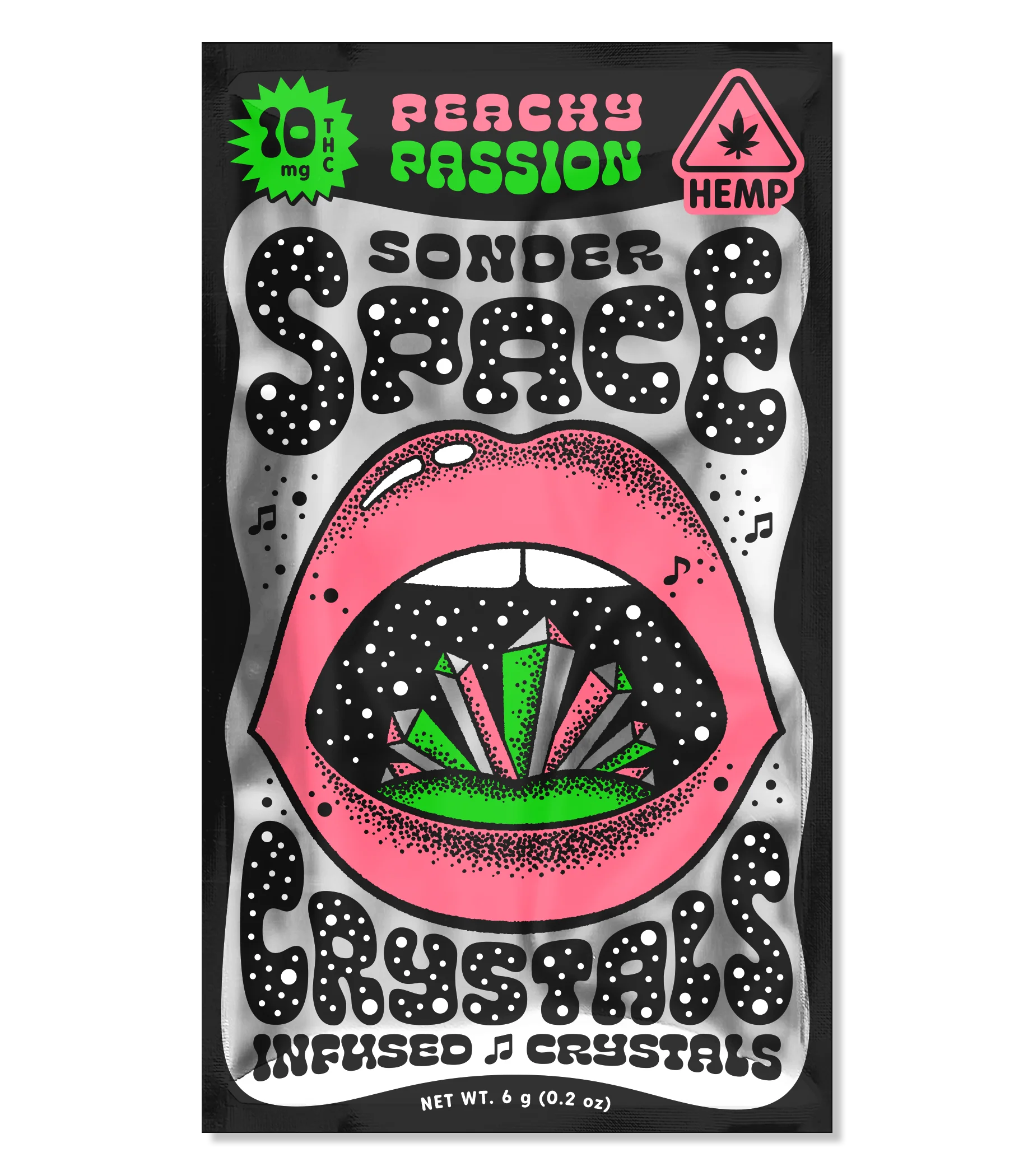 Peachy Passion Cannabis Infused Crystals
