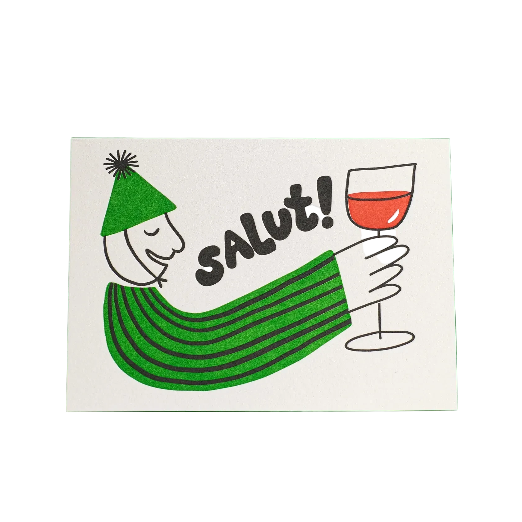 Salut! Letterpress Greeting Card