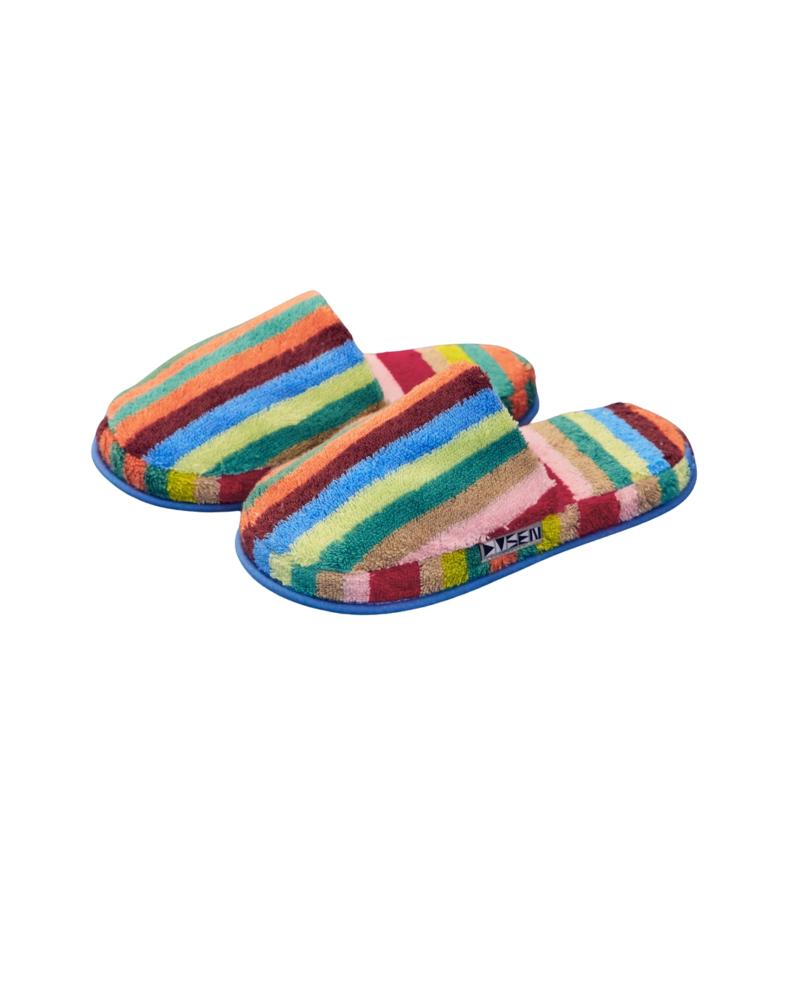 Butterfly Stripe Terrycloth Slippers