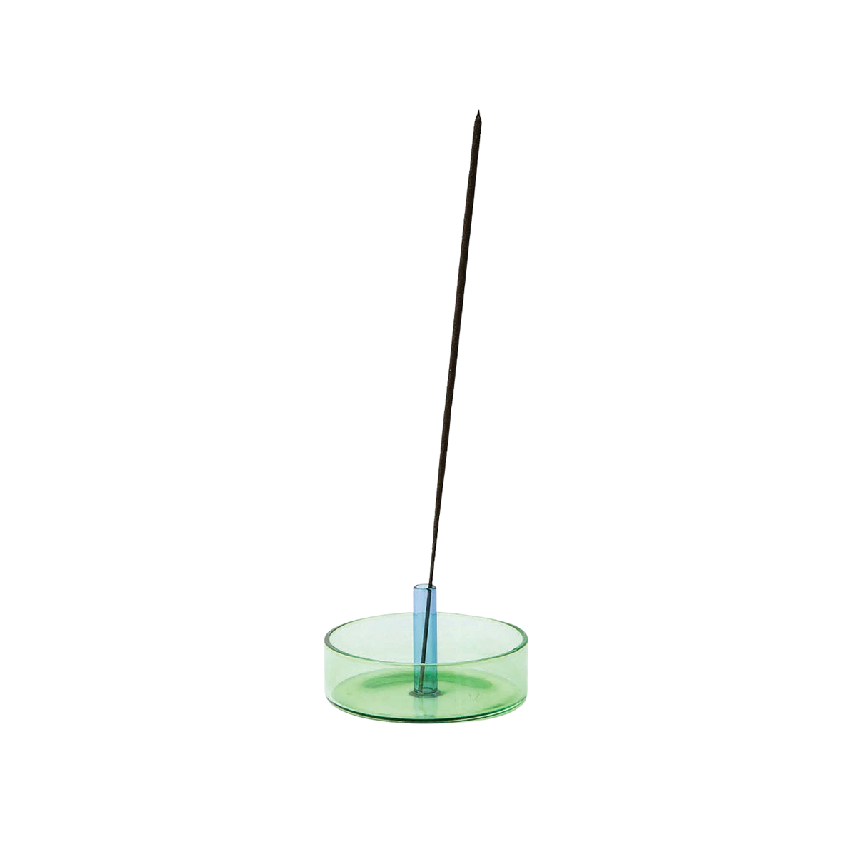 Glass Incense Holder in Green & Blue
