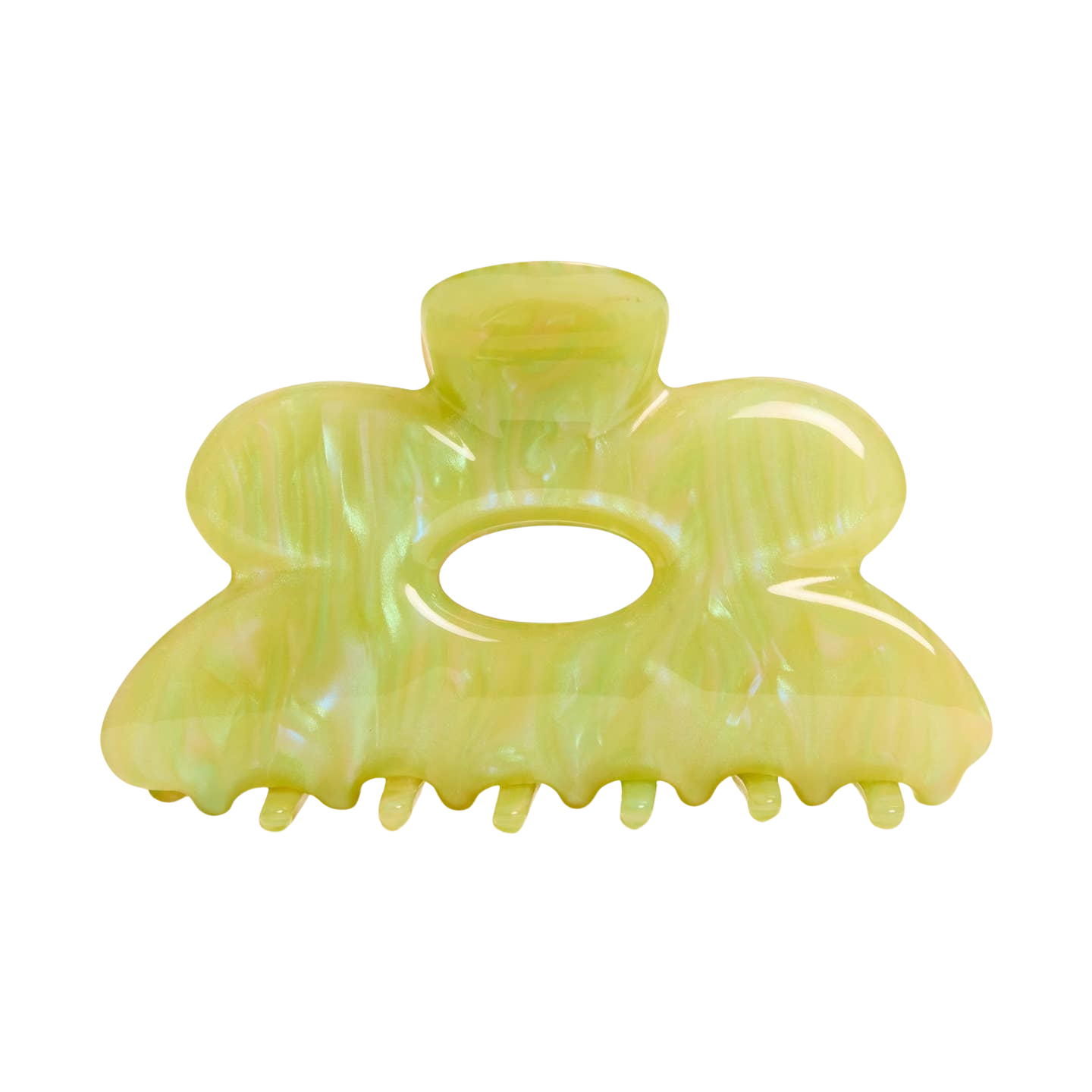 Flower Claw in Jade Swirl