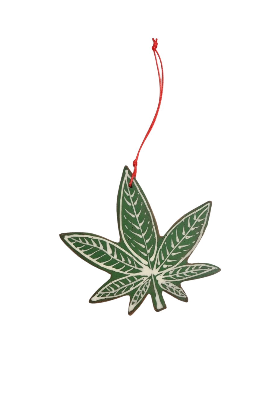 Ceramic Weed Leaf Ornament