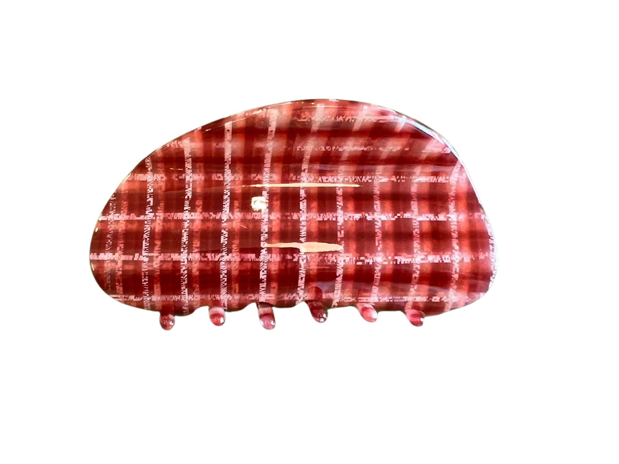 Suki Claw in Red Plaid