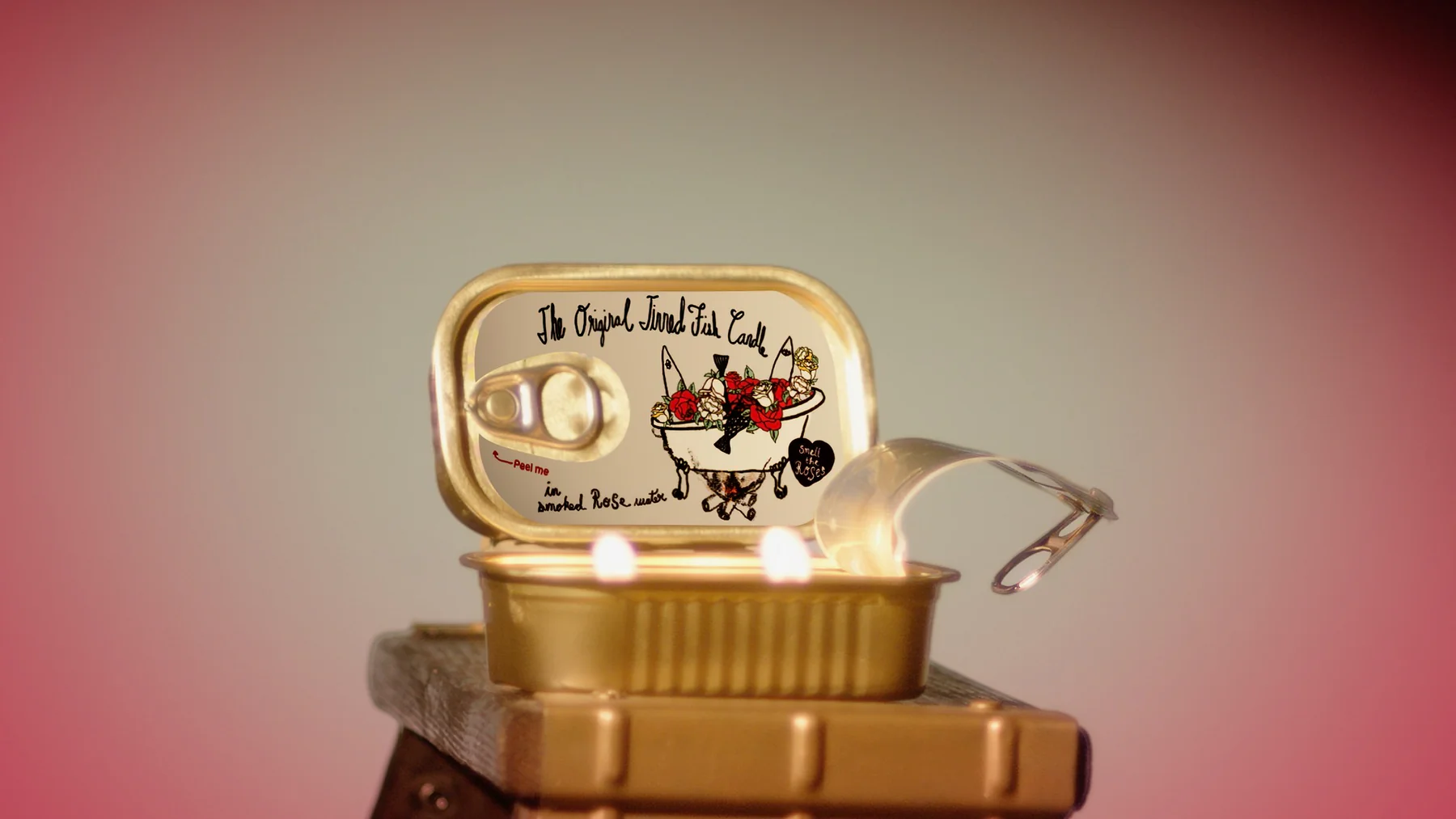 Tinned Fish Candle in Smoked Rose Water