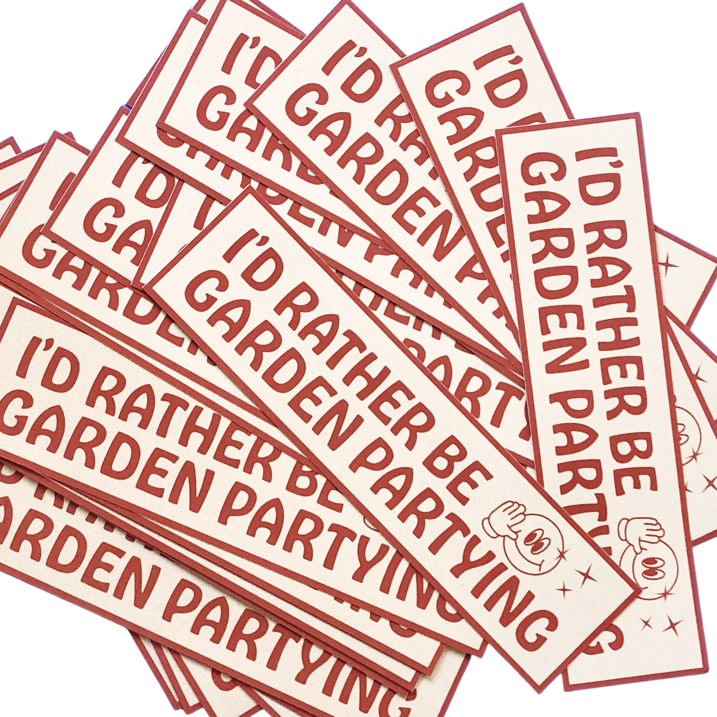 I'd Rather Be Garden Partying Bumper Sticker