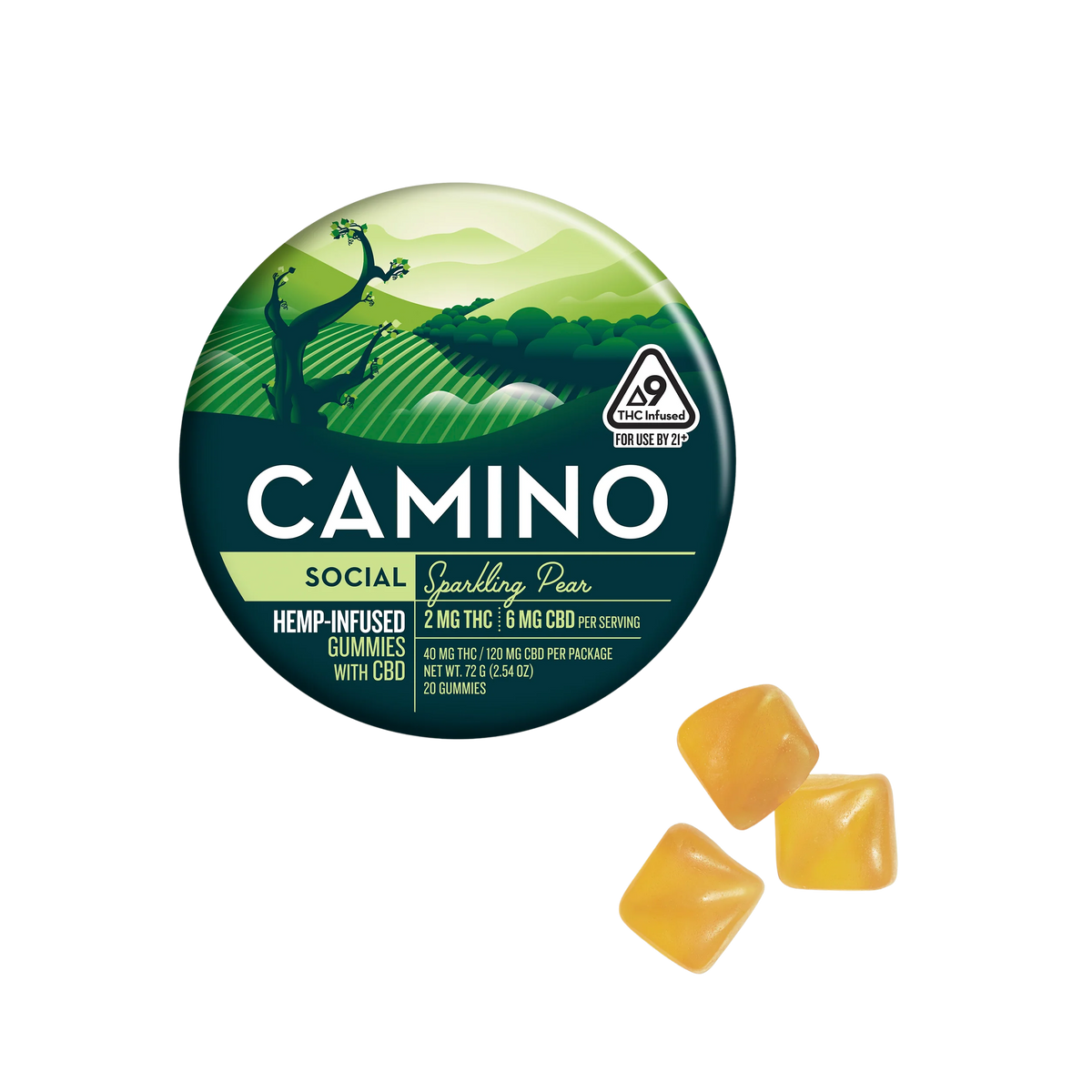 Sparkling Pear THC:CBD Gummies