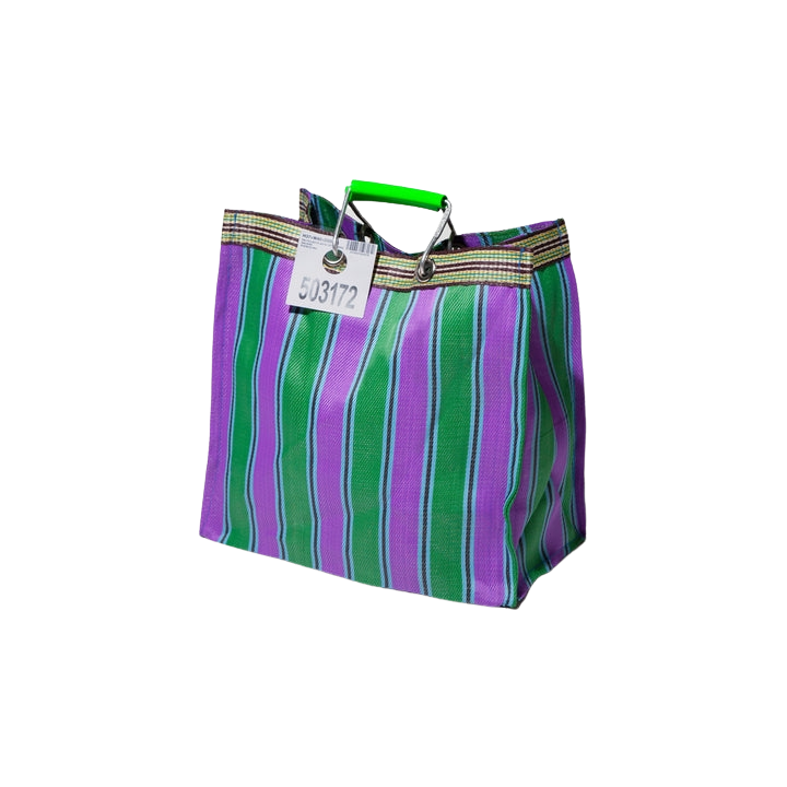 Recycled Plastic Stripe Bag