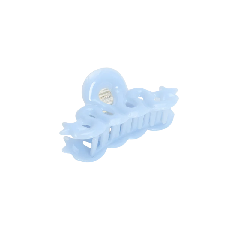 Small Star Loop Claw in Baby Blue