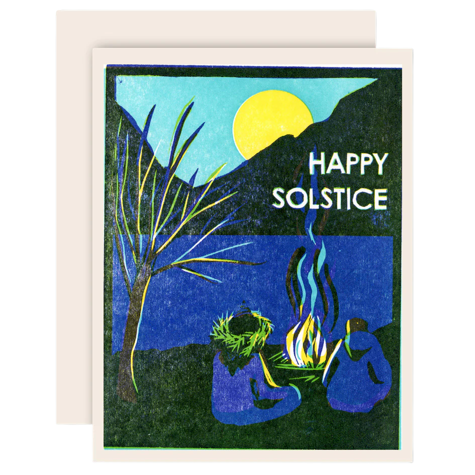 Happy Solstice Fireside Letterpress Boxed Set of 6
