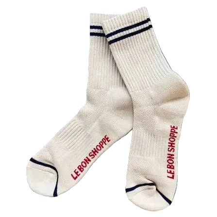 Boyfriend Socks – Striped Crew Socks for Everyday Style