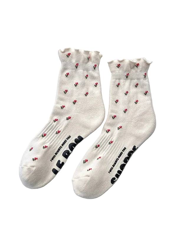 Ruffled Hugger Crew Sock