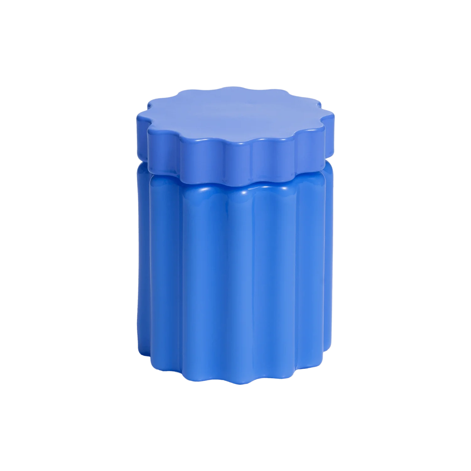Tall Stash Jar in Milky Blue