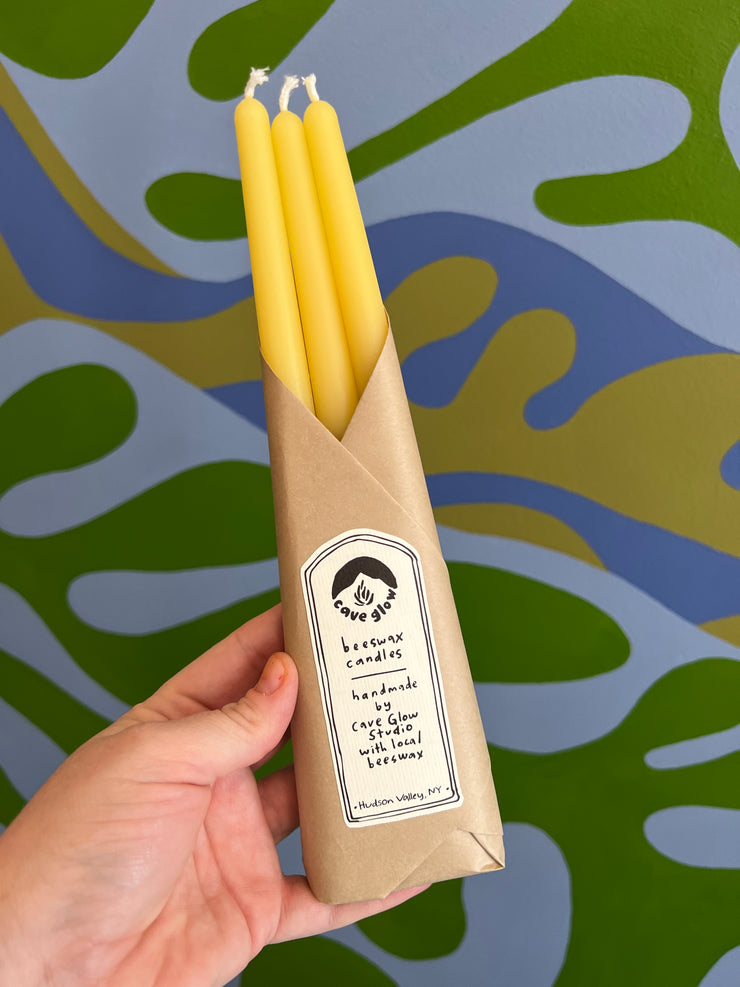 Cave Glow Studio - Tapered Beeswax Candle Set